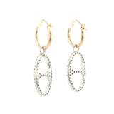 Classic & Contemporary 14K Yellow & White Gold 0.49 Carats Diamond Earrings