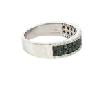 Elegant & Trendy 14K White Gold 0.94 Carats Black & White Diamond Band