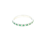 Bold & Elegant Color Stone Fashion Bands- MPJ Exclusive 14K White Gold Stackable Alternating 0.12 Carats Diamonds & 0.12 Carats Emerald Ring