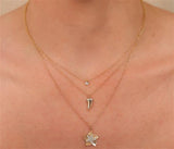 Elegant Diamond Necklaces & Pendants 14K Yellow Gold 0.02 Carats Diamond Solitaire Necklace - 18 Inch