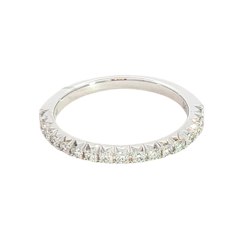 Elegant Diamond Bands 14K White Gold 0.35 Carats Diamond Anniversary Band