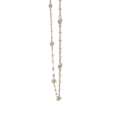 Elegant Diamond Necklaces 14K Yellow Gold Sparkle Chain & 0.20 Carats Diamond Station Necklace - 18 Inch