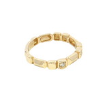 Elegant & Trendy 14K Yellow Gold 0.13 Carats Diamond Geometric Ring