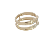 14K Yellow Gold 0.20 Carats Diamond Contour Band Guard