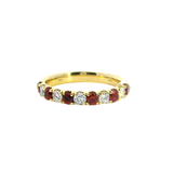 Bold & Elegant 18K Yellow Gold Stackable 0.60 Carats Ruby & 0.37 Carats Diamond Band