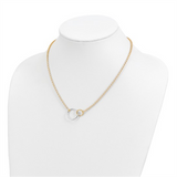 Elegant & Durable Designs 10K Yellow & White Gold 2.9 MM Rolo Necklace - 18 Inch