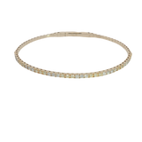 Sophisticated & Timeless Diamond Bracelets 14K Yellow Gold 0.47 Carats Diamond Flexible Bangle Bracelet - 6.25 Inch