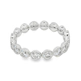 Elegant Diamond Bands 18K White Gold 1.55 Carats Diamond Eternity Band