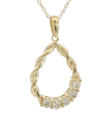 Elegant Diamond Necklaces 14K Yellow Gold 0.29 Carats Diamond Necklace - 18 Inch