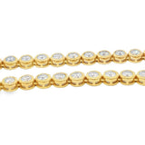 Elegant Diamond Necklaces 18K Yellow Gold 15.15 Carats Diamond Tennis Necklace - 18 Inch