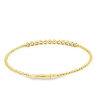 Sophisticated & Timeless Diamond Bracelets 14K Yellow Gold 0.98 Carats Diamond Flexible Bangle Bracelet - 6.75 Inch
