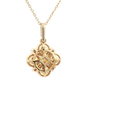 Elegant Pearl Necklaces & Pendants 10K Yellow Gold 5-MM Pearls & 0.10 Carats Diamond Drop Necklce - 18 Inch