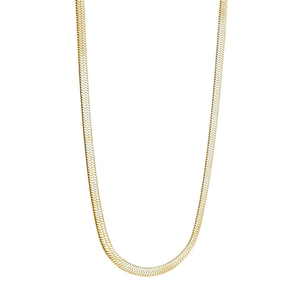 Yellow Stainless Steel Herringbone Chain. 19 Inch