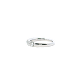 14K White Gold Diamond Anniversary Ring, 0.78ctw, 7 Round Diamonds