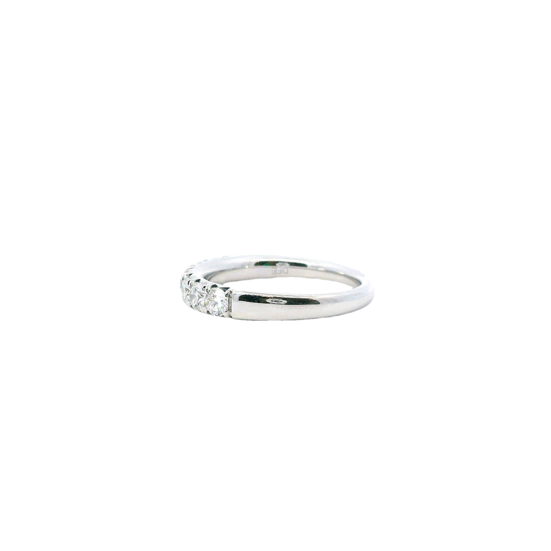 14K White Gold Diamond Anniversary Ring, 0.78ctw, 7 Round Diamonds