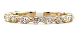 Yellow 14 Karat Gold 0.65 Carats Diamond Anniversary Band