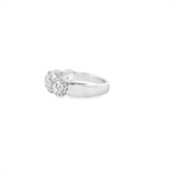 14K White Gold 1.50ctw Diamond Halo Stackable Anniversary Band