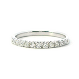 Elegant Diamond Bands 10K Gold White Stackable 1/4 Carats Diamond Anniversary Band