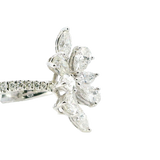 Elegant & Trendy 18K White Gold Marquise, Pear & Round 2.16 Carat Diamond Ring