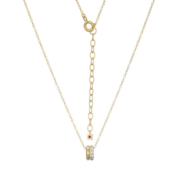 Yellow Silver Plate Drop Necklace