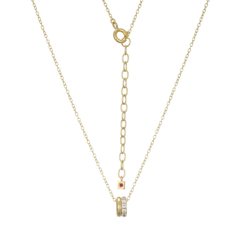 Yellow Silver Plate Drop Necklace