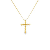 Elegant Diamond Necklaces & Pendants 14K Yellow Gold 0.55 Carats Diamond Cross Pendant