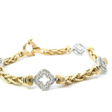 Sophisticated & Timeless Diamond Bracelets 14K Gold Two-Toned Primary Stone.Shape Primary Stone.Type & Stone 2.Shape Stone 2.Type Link Bracelet - 0.95 CTW, Size 8 Inch
