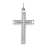 White Sterling Silver Cross Pendant