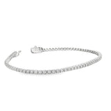 Sophisticated & Timeless Diamond Bracelets 14K Gold White Round Diamonds & Tennis Bracelet - 1.08 CTW, Size 7 Inch