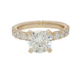 14K Yellow Gold 2.95 Carats Lab Grown Diamond Engagement Ring