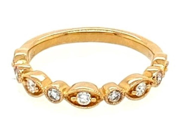 Yellow 14 Karat Gold 1/4 Carats Diamond Anniversary Band
