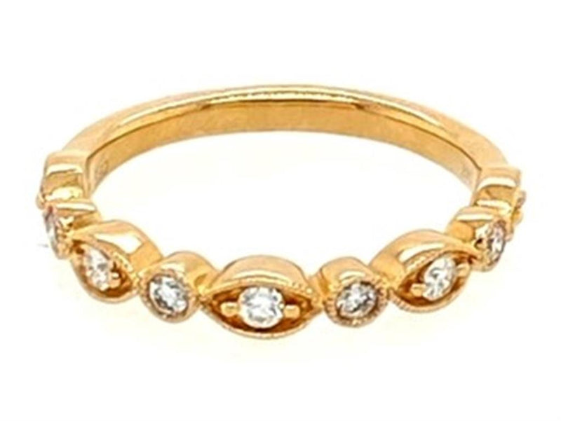 Yellow 14 Karat Gold 1/4 Carats Diamond Anniversary Band