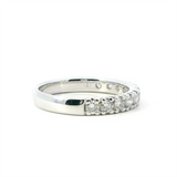 Elegant Diamond Bands 10K Gold White Stackable 3/4 Carats Diamond Anniversary Band