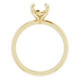 10K Yellow Gold Solitaire Semi Mount Ring