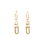 Classic & Contemporary 14K Yellow Gold 0.06 Carats Diamond Dangle Earrings