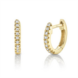Classic & Contemporary 14K Yellow Gold 0.04 Carats Diamond Huggie Earrings