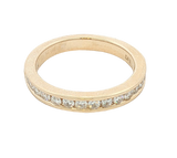 Elegant Diamond Bands 14K Yellow Gold Channel Set 0.50 Carats Diamond Stackable Band