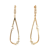Classic & Contemporary 18K Yellow Gold 0.29 Carats Diamond Dangle Earrings