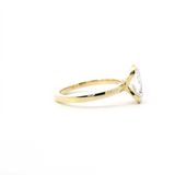 14K Gold Yellow Solitaire Half Bezel Radiant Lab Grown Diamond Engagement Ring - Lab-Grown 3.06 CT Diamond