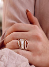 14K Yellow Gold Diamond Contoured Anniversary Band, 0.25ctw