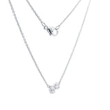 Elegant Diamond Necklaces 14K Gold White 0.32 Carats Diamond Pendant Necklace - 18 Inch