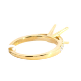 Elegant Diamond Mountings 18K Yellow Gold 2.0 Carats Round Setting -  0.40 Carats Diamond Ring