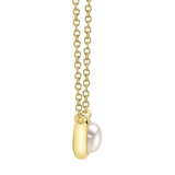 Elegant Pearl Necklaces & Pendants 14K Yellow Gold Bezel Set 4.8-5.0MM Pearl Necklce - 18 Inch