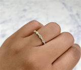 Elegant Diamond Bands 14K Yellow Gold Stackable 0.40 Carats Diamond Band