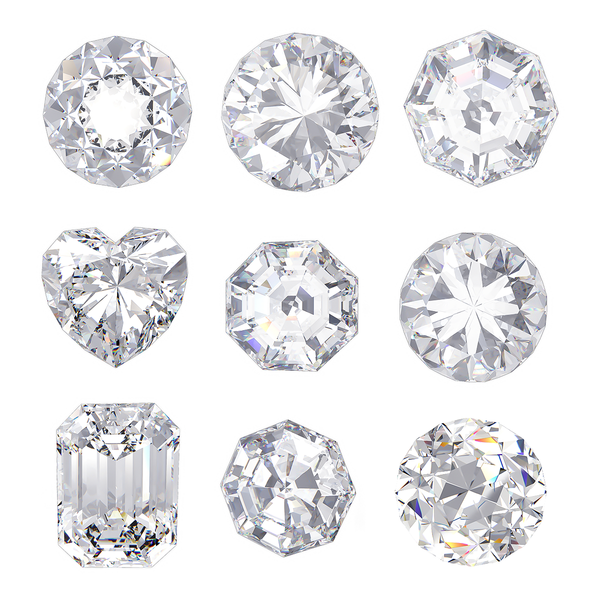 Assorted diamond shapes