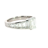 14K White Gold 2.98 Carats Lab Grown Diamond Engagement Ring