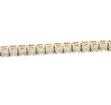 Sophisticated & Timeless Diamond Bracelets 14K Yellow Gold 6.98 Carats Diamond Tennis Bracelet - 7 Inch