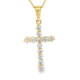 Elegant Diamond Necklaces & Pendants 18K Yellow Gold 0.70 Carats Diamond Cross Pendant