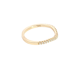 Elegant Diamond Bands 14K Yellow Gold 0.15 Carats Diamond Contoured Band