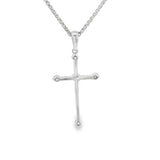 Elegant Diamond Necklaces & Pendants 18K White Gold 0.13 Carats Diamond Cross Pendant